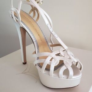 Charlotte Olympia Shoes - Silk satin white sandals Charlotte Olympia Shoes - Silk satin white sandals
